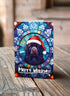 Newfoundland in a Santa Hat Christmas Card